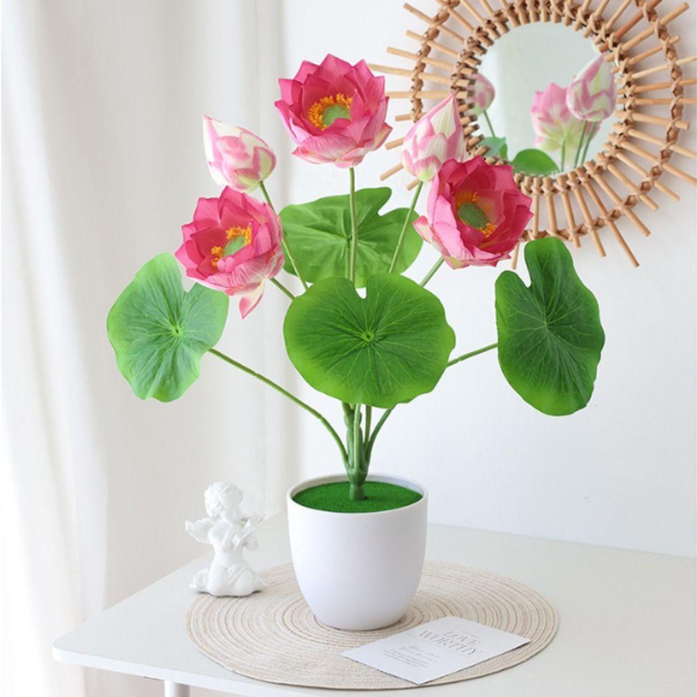 Пластиковый искусственный цветок лотоса Зеленые растения Шелковый цветок лотоса Симуляция Кандирок Аквариум для пруда