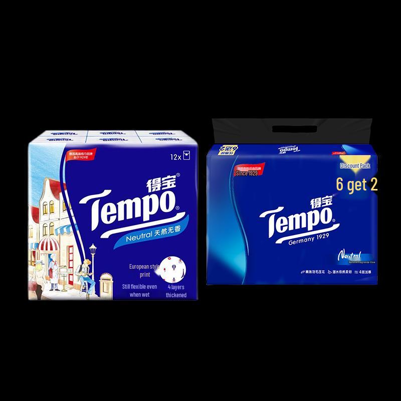Tempo Карманные и лицевые платки Выгодная упаковка