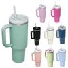 40oz Tumbler with Handle Straw Thermos Bottle,Stainless Ice Cream Cup Steel Cup Thermal Mug Keeps Cold and Heat Water Bottle
