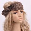 Богемская Зимняя Теплая Женская Девичья Повязка на Голову с Бантом Ушки Кролика Повязка-Тюрбан Вязаная Крючком Повязка на Волосы