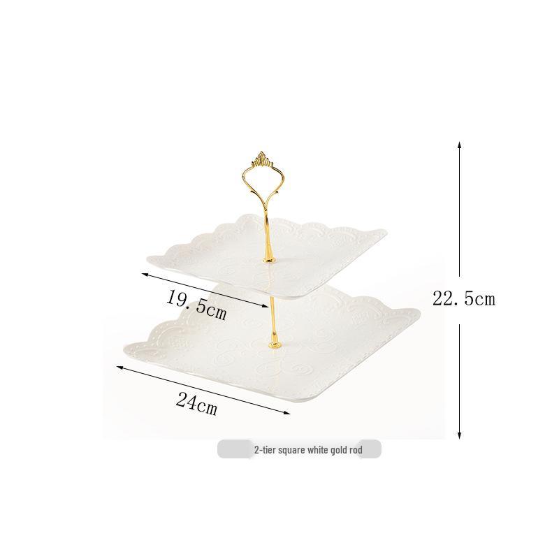 Трехъярусная подставка для торта к европейскому полуденному чаю - креативный многослойный пластиковый поднос для десертов и фруктовая тарелка