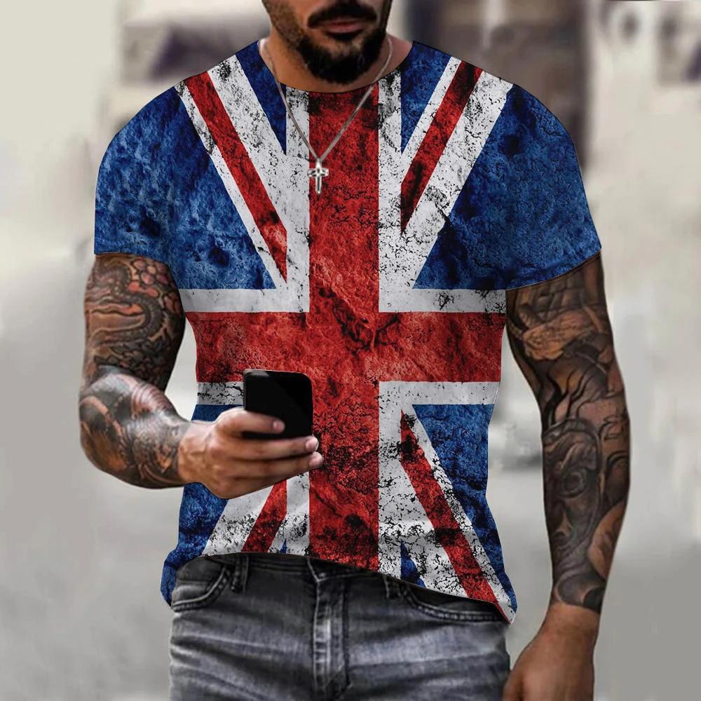 Vintage MMA Boxing Muay Thai T-shirt UK United Kingdom England British Britain Flag National Print 3D Training Unisex Fitness Workout Sport