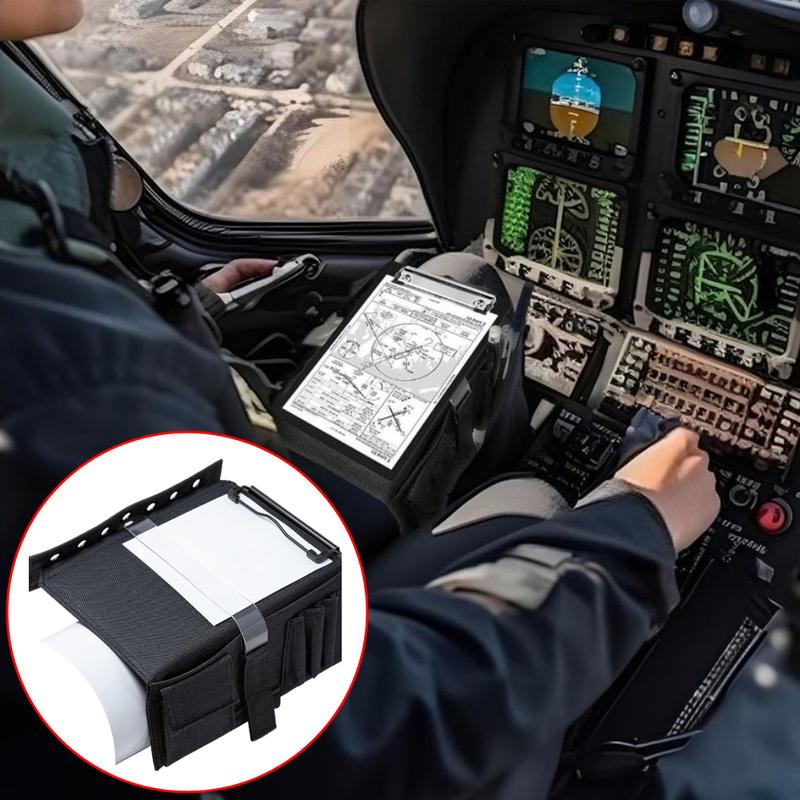 Aviation Leg Strap Board Classic Kneeboard Wide Elastic Strap Comfortable Pilot Writing Board Comfortable Multifunctional