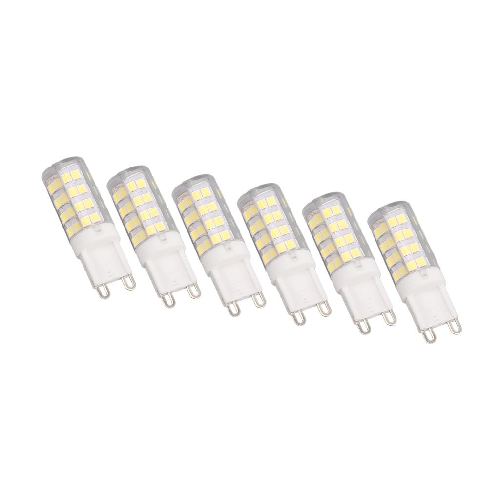 6PCS LED Corn Light Bulb 6000K 5W G9 Non Dimmable Decorative Ceiling Fan Corn Bulb for Home Garage