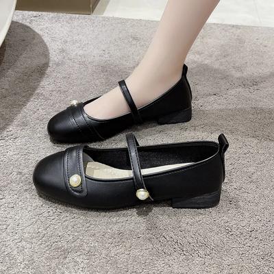 2024 Новая весна квадратный носок неглубокий носок удобные и элегантные женские туфли на низком каблуке повседневные дышащие туфли на плоской подошве с пряжкой