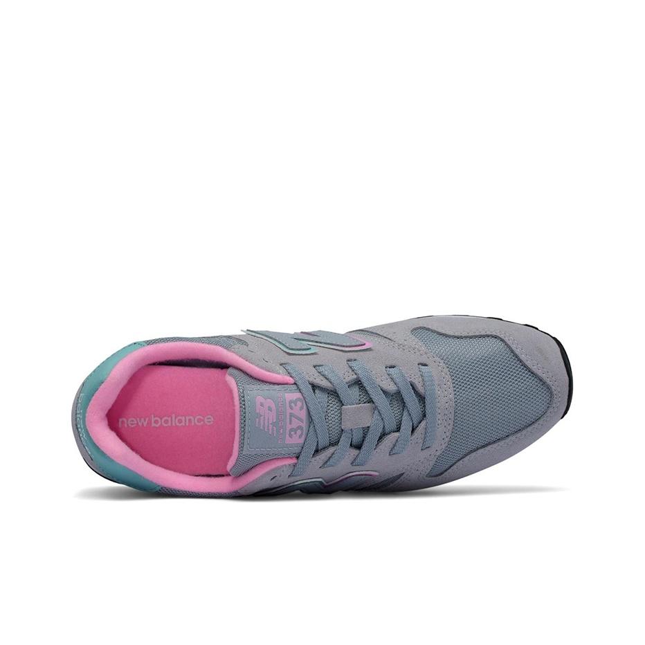 New Balance Nb 373 Спортивная повседневная ткань Низкий верх Кроссовки для бега Женские кроссовки Серо-зеленый розовый WL373GT