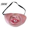 Realistic Pet Props Funny Dog Masque, PU Foam Scary Face Costume, Mouth Masque for Halloween with Elastic Band Dress Up, Holiday Party, Photo Cushion