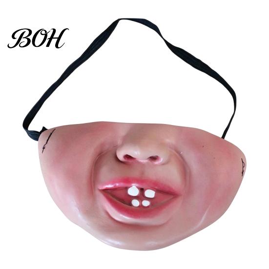 Realistic Pet Props Funny Dog Masque, PU Foam Scary Face Costume, Mouth Masque for Halloween with Elastic Band Dress Up, Holiday Party, Photo Cushion