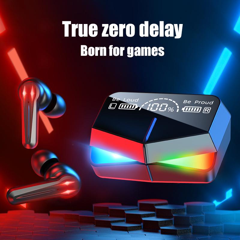 1 пара M28 Игровые наушники TWS Отпечаток пальца Сенсорное управление Беспроводные Bluetooth 5.1 Гарнитура