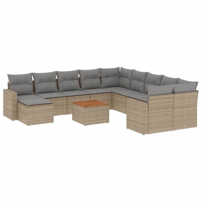 VidaXL Salon de Jardin avec Coussins 12 pcs, Canapés de Terrasse, Ensemble de Meubles de Patio, Mobilier d'Extérieur, 3256752