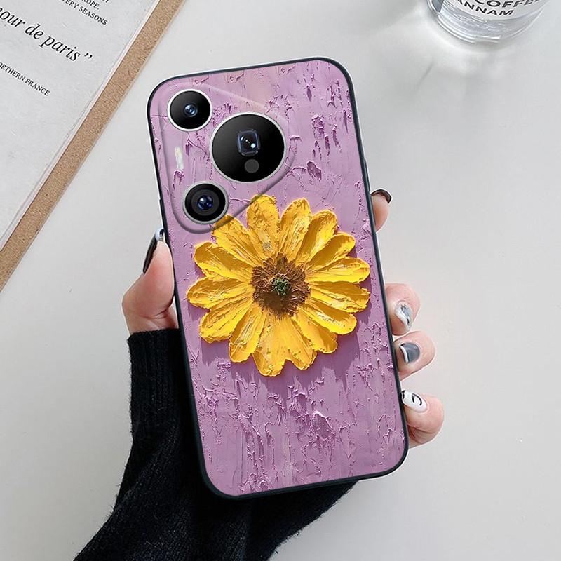 Чехол для Huawei Pura 70, милый мультяшный цветок, мягкий силиконовый чехол для телефона для Huawei Pura 70 Pro Plus Pura70 Ultra, Funda Coque