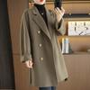Женское пальто из 100% шерсти TIDENOVEL Осеннее шерстяное длинное пальто Ручной работы Пальто-бушлат Зимняя теплая шерстяная длинная куртка Пальто