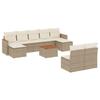 VidaXL Salon de Jardin avec Coussins 10 pcs, Canapés de Terrasse, Ensemble de Meubles de Patio, Mobilier d'Extérieur, Beige 3226380