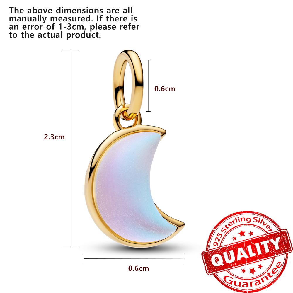 Sparkling Copper Pave Butterfly Dangle Charm Fit Original Bracelet Half Moon Snowflake Beads For Women Holiday Gift