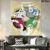 Keroro Wall Tapestry Aesthetic Wall Hanging Printed Fabric Blanket Decorative Tapestries for Bedroom Living Room Home Decor
