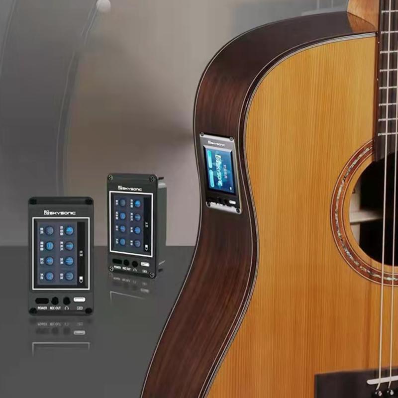 Tf-1 Резонансные звукосниматели с сенсорным экраном Классический гитарный предусилитель Эквалайзер вибрации Эквалайзер вибрации