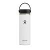 Wide Mouth 20oz (591ml) White Stainless Steel Water Bottle, Insulated for Hot and Cold Drinks (Official Japanese Product)