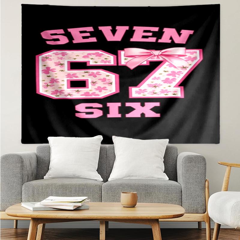 Unicorn Celebration Number 67 Tapestry Accessories Playroom Tapestry, for Bedroom,Livingroom, dormitory Room Wall Decor Fan Birthday Gifts