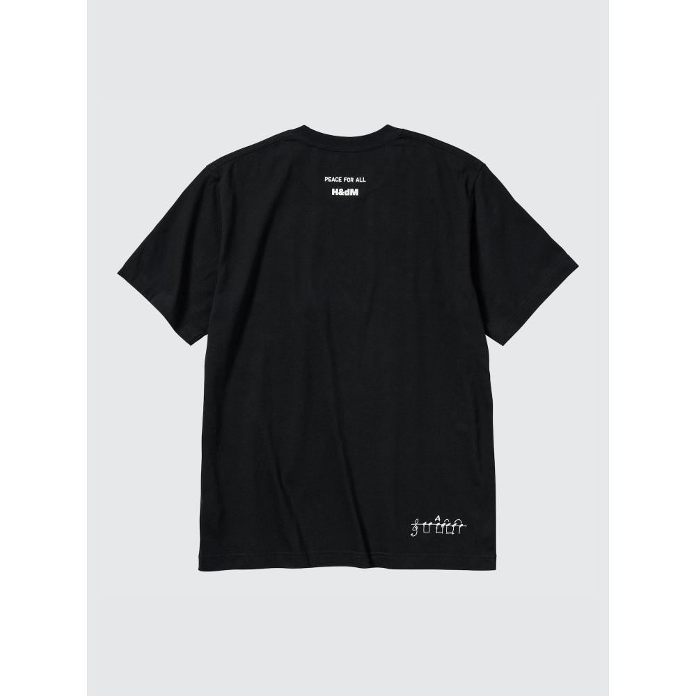 Uniqlo Мир для всех Графический Футболка с коротким рукавом Обычный покрой H Dem
