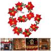 2M 10LED Рождественская гирлянда Световое украшение Светящаяся гирлянда Искусственный цветок Пуансеттия Праздник Рождественская елка Настенная лестница Подвесной венок Орнамент