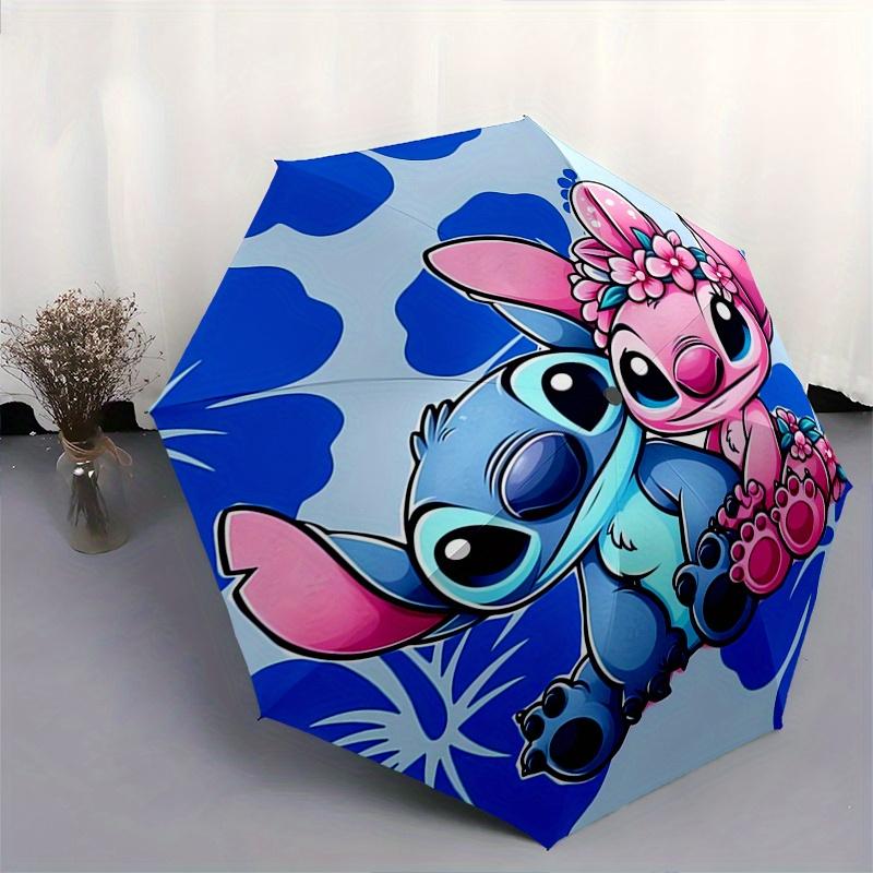 1pc Stitch,Lilo Automatic Folding Umbrella: Compact 8 Bone Design Cartoon Outdoor Travel Companion, Business Umbrella, Christmas Valentine's