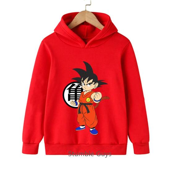 Dragon Ball Kid Goku Turtle House Symbol Print Hoodie Kids Boys Girls Pullover Hooded Sweatshirt Anime Children Streetwear Tops