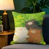 Cute cartoon animal girl decor  Pillow Case Natural Linen Pillow Case DoubleSided Decor Sofa Pillowcase Home Decor