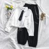 Комплекты униформы, женская корейская версия, рубашка с длинными рукавами, студенческий комплект из двух предметов в консервативном стиле, женские комбинезоны, топы