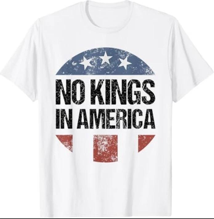 No Kings in America Vintage Patriotic No Kings T-Shirt