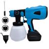 Совместимый с Makita Аккумуляторный краскопульт Покраска Электрический краскопульт Совместимый с 18 В Бытовой инструмент Продается отдельно Зарядное устройство 14,4 В (синий)