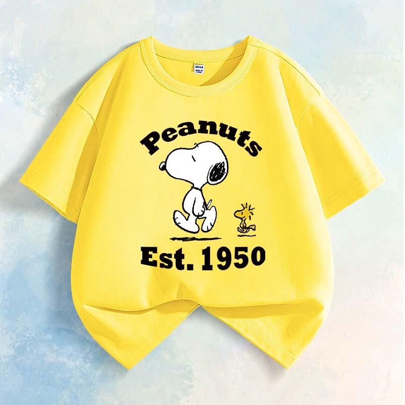 Детская модная одежда Snoopy Футболка для мальчиков