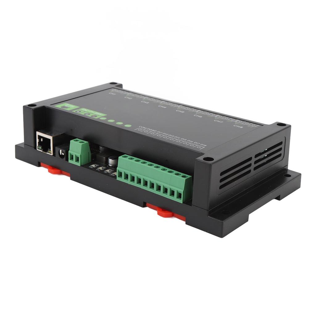 8CH Ethernet Relay Module, 5.5x2.1 Power Interface 7-36V Terminal Block RTU s Protocol Ethernet Communication with PoE