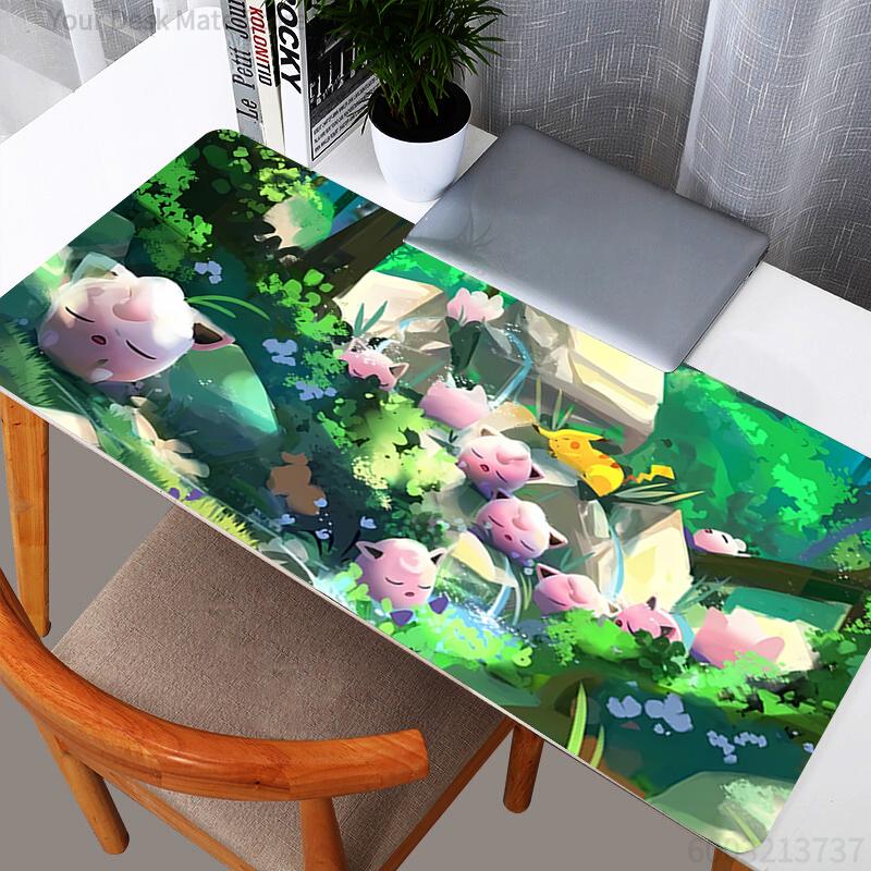 Cute Sleeping Snorlax Cartoon Large Nonslip Extended Gaming Keyboard Mouse Pad Desk Mat