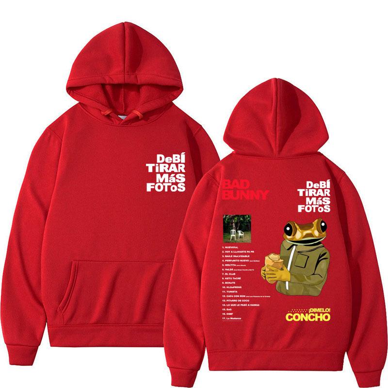 Bad Bunny Debi Tirar Mas Fotos Album Tour Hoodies Men Women Fashion Hip Hop Sportwear Fleece Warm Oversized Coats