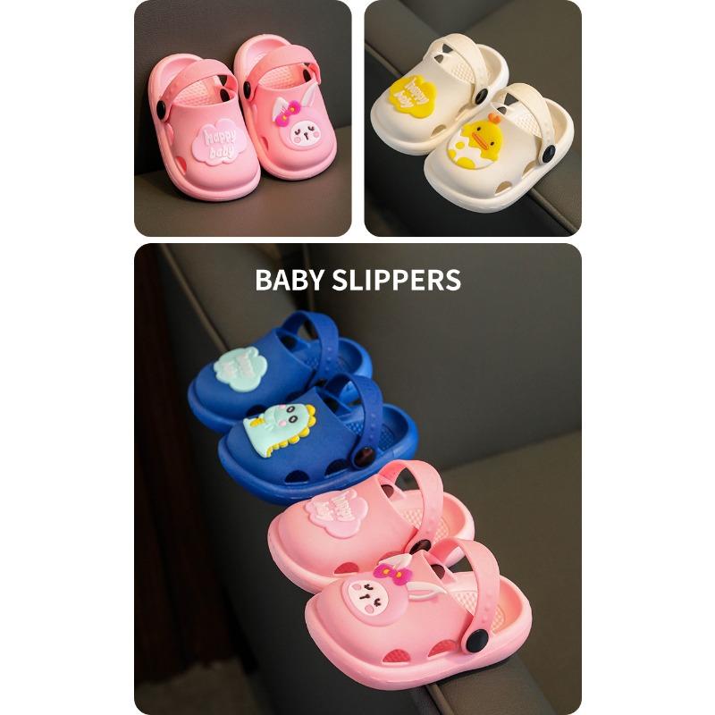 Children's Slippers Summer New Cute Cartoon Girl Baby Shoes Boys' Soft Sole Non Slip Home Bathroom Cool Slippers