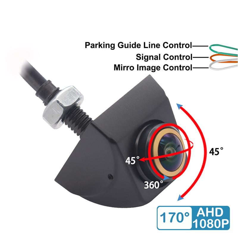 Car Rear View Camera 170° Wide Angle Fisheye Golden Lens AHD CVBS 1920x1080P/720P Full HD Night Vision Vehicle Reversing Front Cameras