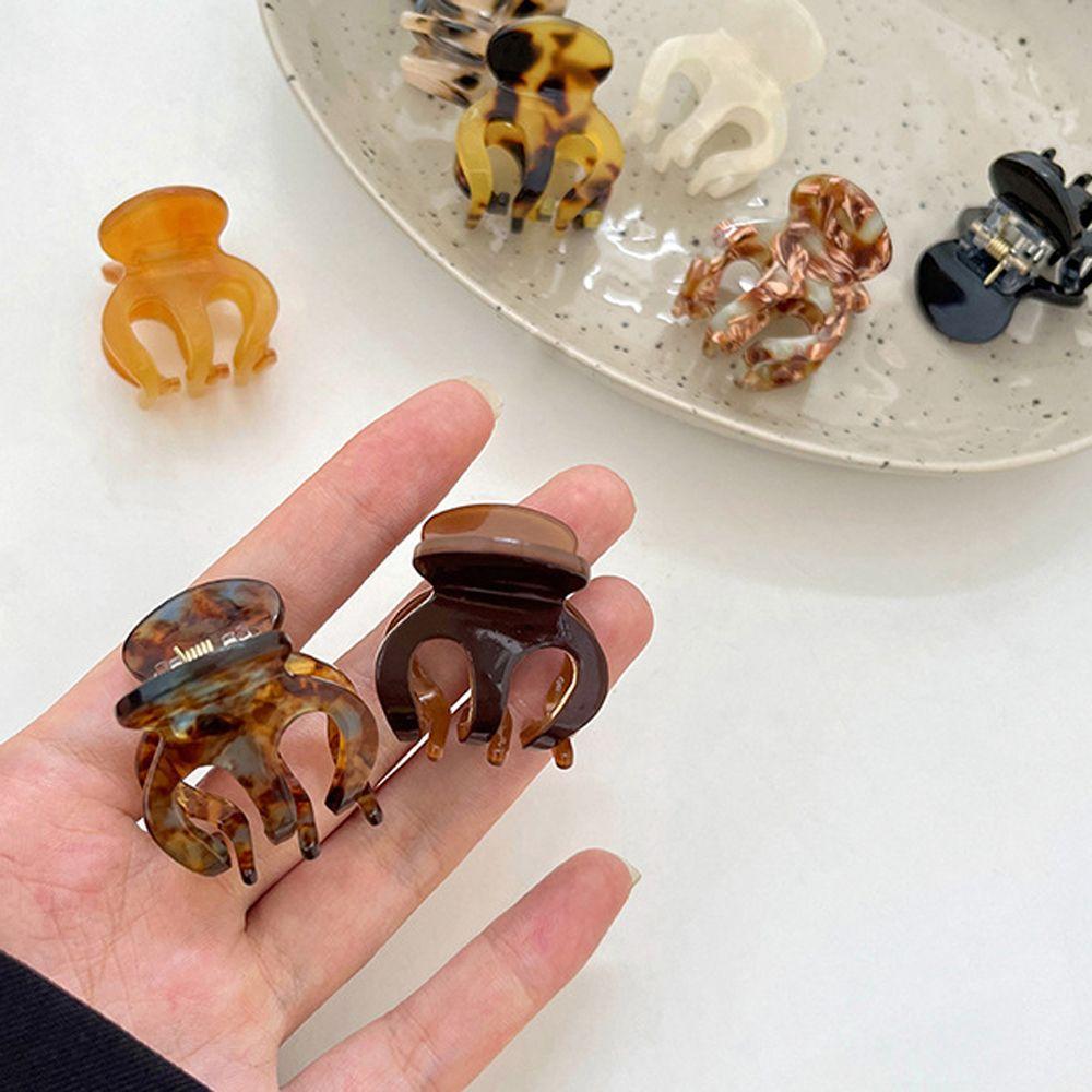 Horsetail Small Gripper Elegant Women Hair Claw Korean Style Hair Clip Acetic Acid Small Shark Clip