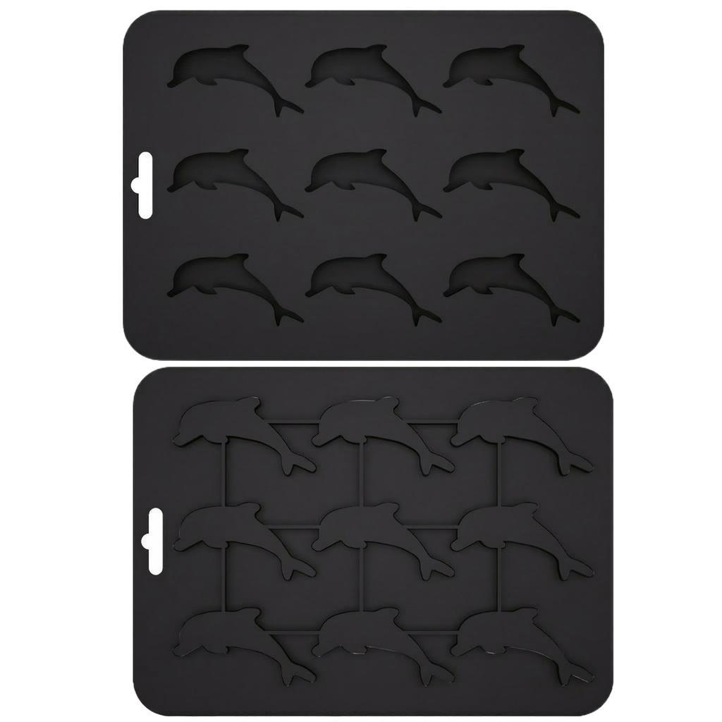 Animals Ice- Mold - Ocean Animals Turtle,Dolphins,Penguins,Silicone Mold For Baking Muffin Cake, Chocolate,Candy, Soap