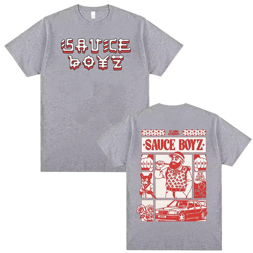 2025 Summer Rapper Eladio Carion Sen2kbn Album Tour Printed Tshirt Mens Fashion Loose Tshirt Casual 100 Cotton Tshirt