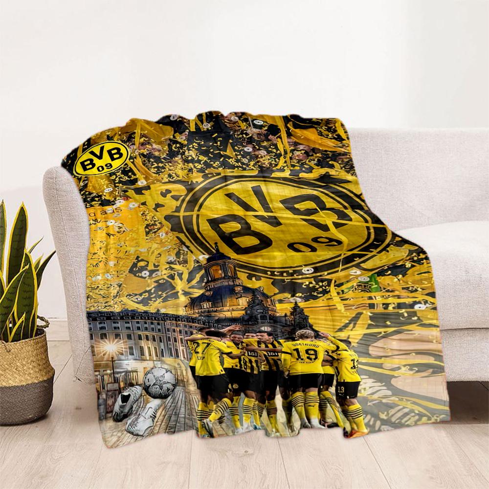 Borussia Dortmund Blanket Comfortable Great For Office Livingroom Bed Allseason Use Playful Design Perfect Gift For Relatives And Friends