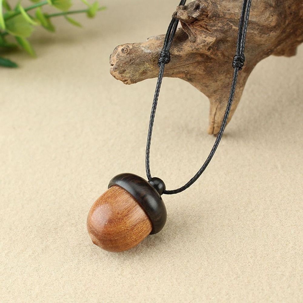 Ethnic Style Women Necklace Female Necklace Gawu Box Long Necklace Braided Rope Ebony Necklace