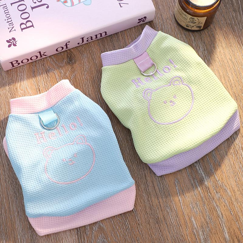 Puppy Summer Clothes West Highland Dogs Summer Bears Miniature Dogs Traction Vest Bicycles