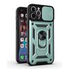 Luxury Sliding Lens Protection Armor Case For iPhone Samsung Huawei Xiaomi Redmi Magnetic Ring Shockproof Cover