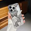 Electroplating Lens Frame Flower Butterfly Case For iPhone 15 16 Pro Max Plus 12 13 14 Pro 11 Transparent TPU Phone Cover