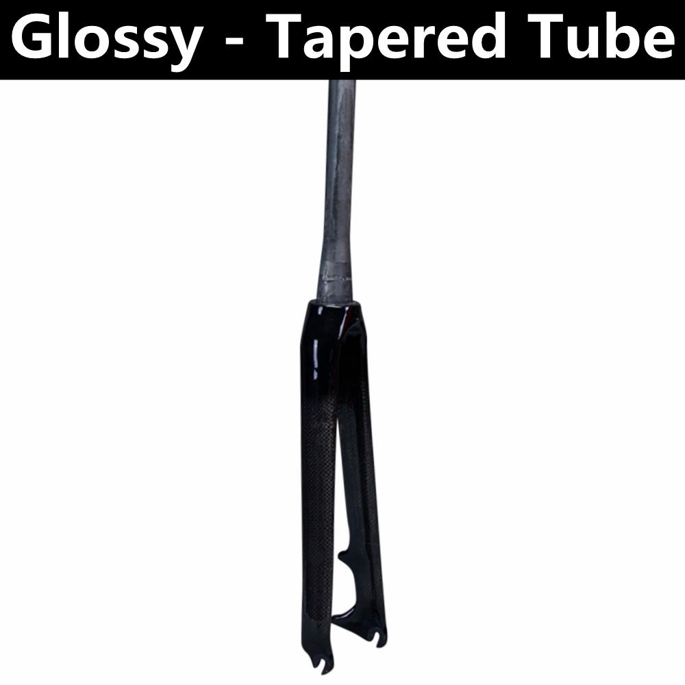 Full Carbon Fiber Bike Road Fork Bicycle Parts Hard Fork 700C Disc Brake Tapered / Straight Super light 400g +/_ 20g