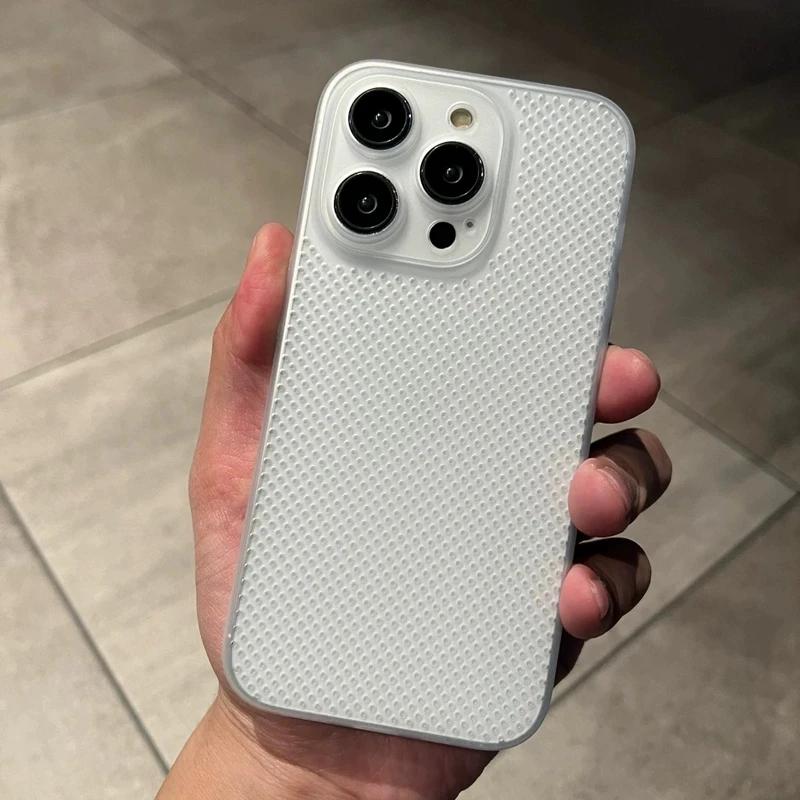 Роскошный мягкий теплоотводящий чехол для телефона iPhone 11 14 13 12 15 Pro Max Plus, полый ультратонкий однотонный чехол