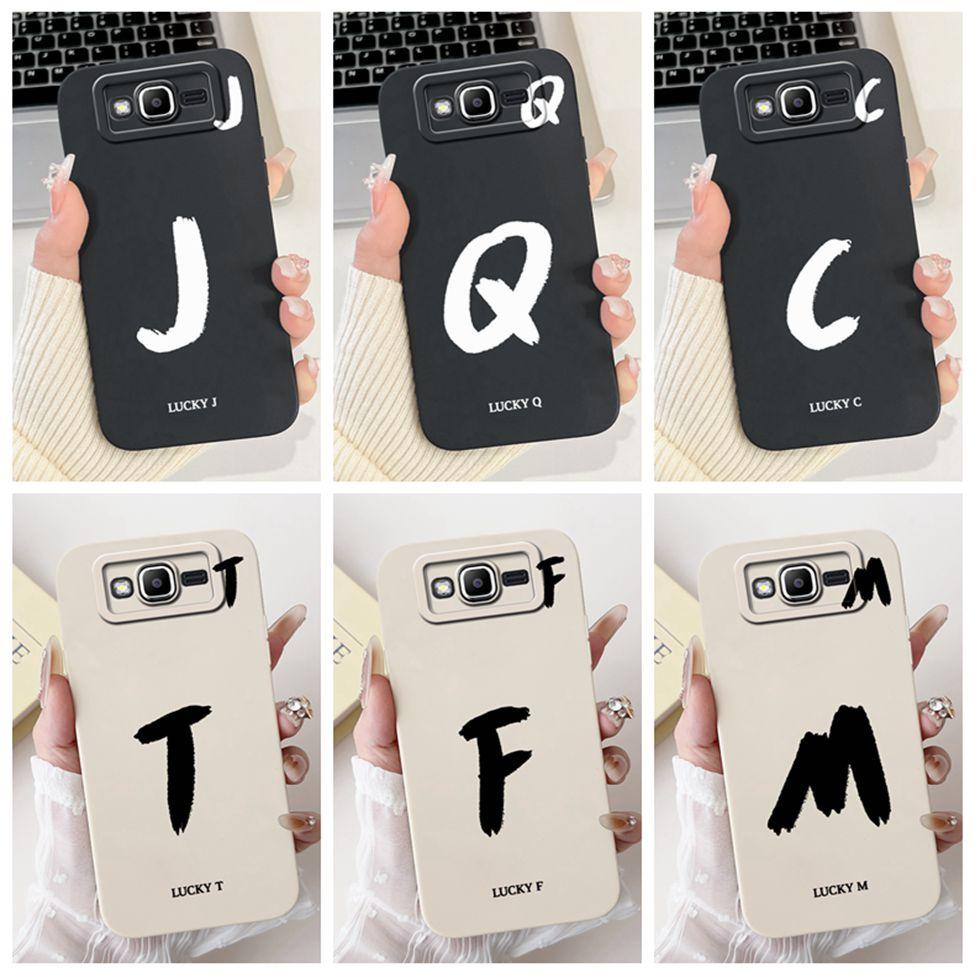 For Samsung J2Prime G532F G532G Cover For Samsung Galaxy J2 Prime Case Simple Fashion Letters A-Z Pattern Design Silicone Bumper