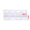 100Pcs Pvc Slot Hole Adhesive Hang Tabs Tag Merchandise Box Bag Peghooks Display