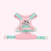 Lightweight Adjustable Dog Harness With Embroidered Design Quick-Dry Pet Chest Vest Leash Set Small To Medium Dogs