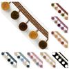 1M Large Pom Pom Bobble Trim Fringe Curtain Sewing Tassel Balls Trimming Pompoms Upholstery  Furniture Decor